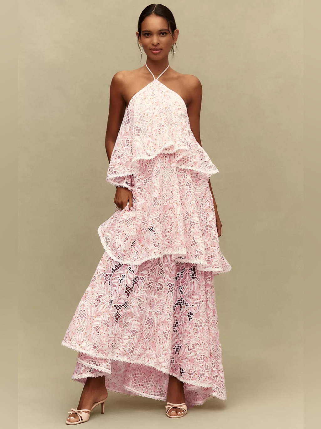 Elliatt Valencia Tiered Halter Gown